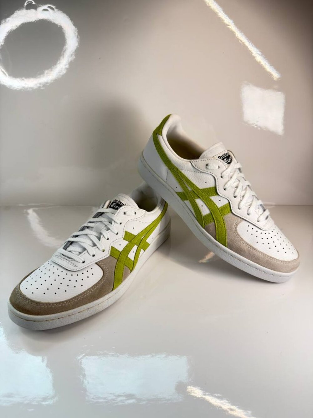 Onitsuka Tiger GSM White Green Leather Suede Sneakers - Men’s US 8.5 / EU 42